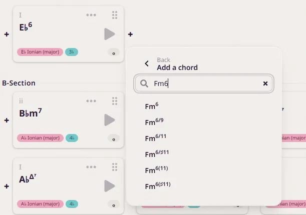 Chord search