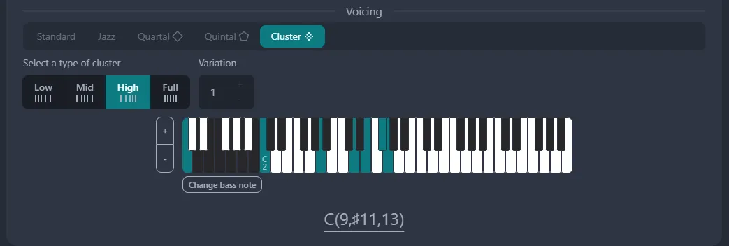 An Exciting Range of Voicing Options